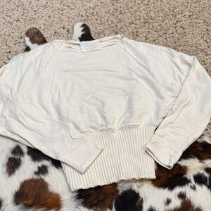 CALE Off-White Long Sleeve Top